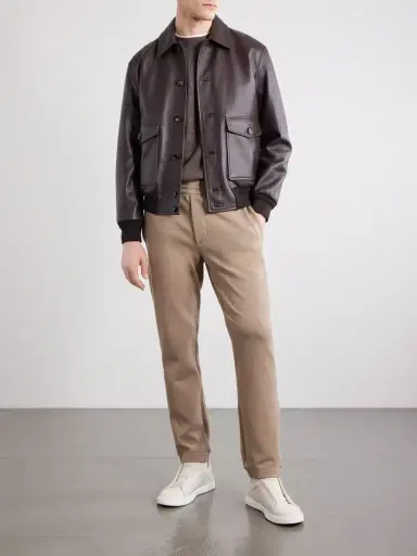 Zegna Straight-Leg Honeycomb-Knit Cotton, Wool and Silk-Blend Sweatpants - Men | Thumbnail 2