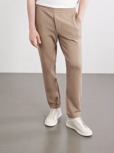 Zegna Straight-Leg Honeycomb-Knit Cotton, Wool and Silk-Blend Sweatpants - Men | Thumbnail 3