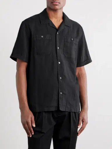 MR P. Convertible-Collar Garment-Dyed Linen Shirt - Men | Thumbnail 3