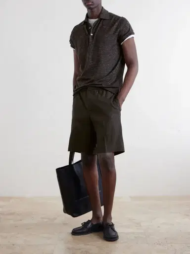 Zegna Silk, Cashmere and Linen-Blend Polo Shirt - Men | Thumbnail 2