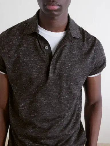 Zegna Silk, Cashmere and Linen-Blend Polo Shirt - Men | Thumbnail 5
