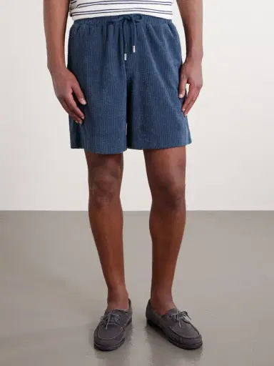 MR P. Straight-Leg Waffle-Knit Cotton-Terry Shorts - Men | Thumbnail 3 MR P. Straight-Leg Waffle-Knit Cotton-Terry Shorts - Men | Thumbnail 3