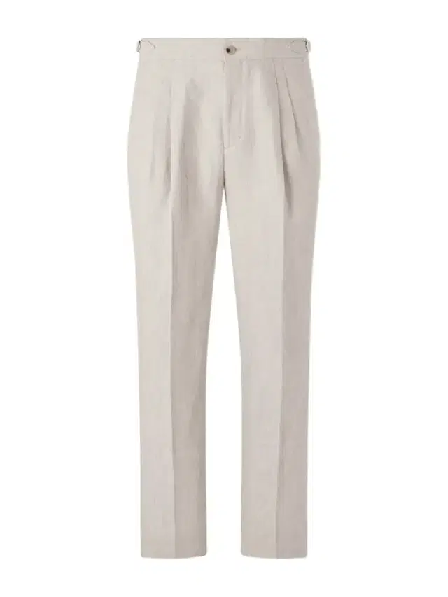 MR P. Straight-Leg Pleated Linen Trousers - Men