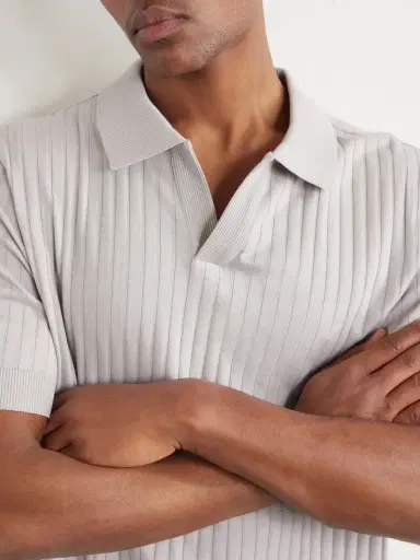 MR P. Knitted Cotton Polo Shirt - Men | Thumbnail 5