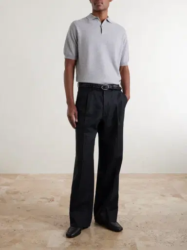 John Smedley 14.Singular Slim-Fit Merino Wool-Piqué Polo Shirt - Men | Thumbnail 2