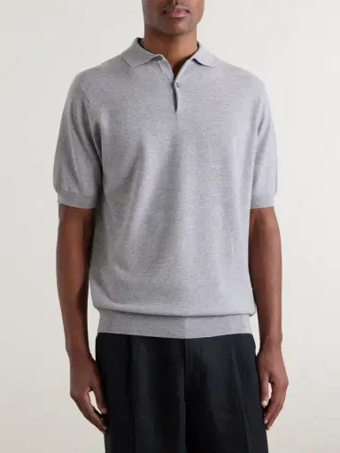 John Smedley 14.Singular Slim-Fit Merino Wool-Piqué Polo Shirt - Men | Thumbnail 3
