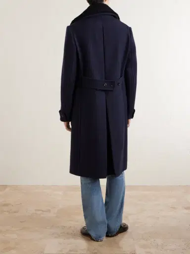 Private White V.C. The Admiral's Great Shearling-Trimmed Merino Wool and Cashmere-Blend Coat - Men | Thumbnail 4 Private White V.C. The Admiral's Great Shearling-Trimmed Merino Wool and Cashmere-Blend Coat - Men | Thumbnail 4