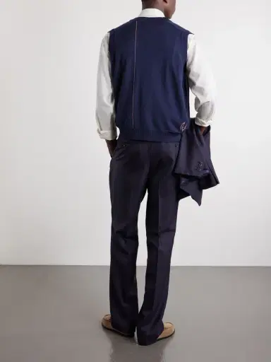 John Smedley Bill Nighy Merino Wool Vest - Men | Thumbnail 4