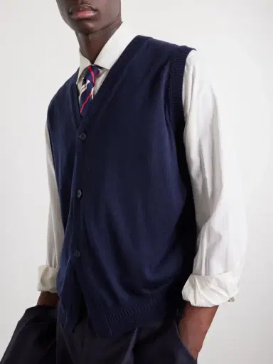 John Smedley Bill Nighy Merino Wool Vest - Men | Thumbnail 5