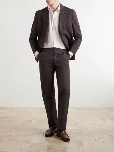 J. Mueser Button-Down Collar Striped Linen Shirt - Men | Thumbnail 2