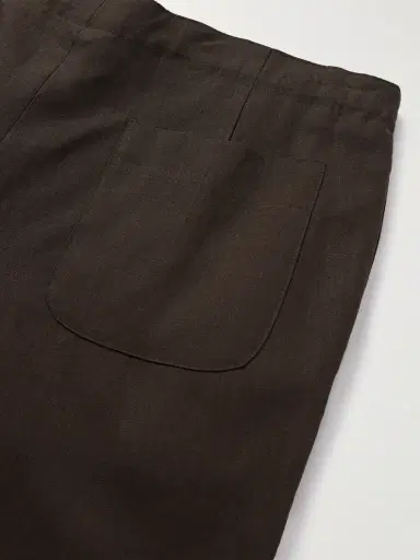 Stòffa Straight-Leg Pleated Linen Drawstring Trousers - Men | Thumbnail 5