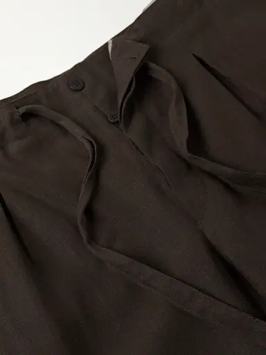 Stòffa Straight-Leg Pleated Linen Drawstring Trousers - Men | Thumbnail 6