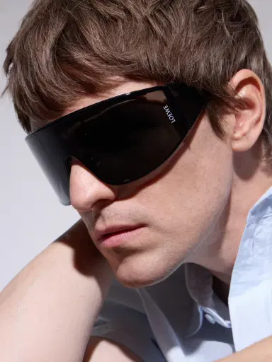 Loewe Speed Shield Black Mask Metal Sunglasses - Men | Thumbnail 4