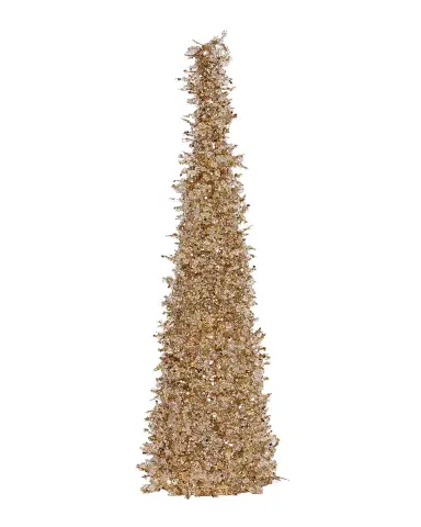 Winward Home 24" Gold/Clear Iridescent Ice Cone Tree | Thumbnail 2