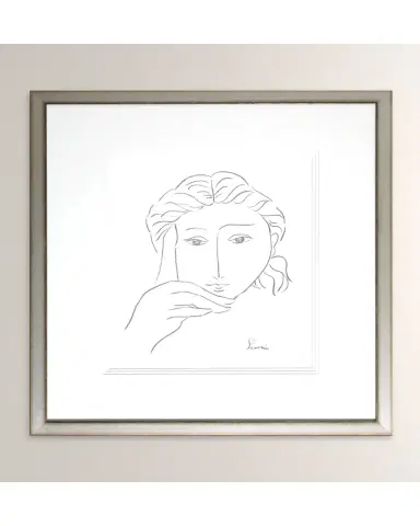 Shadow Catchers Woman's Face Sketch I 28" x 32" | Thumbnail 3