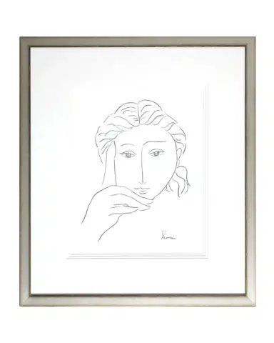 Shadow Catchers Woman's Face Sketch I 28" x 32" | Thumbnail 1