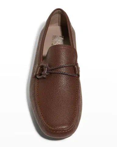Ferragamo Men's Front 4 Leather Drivers | Thumbnail 5 Ferragamo Men's Front 4 Leather Drivers | Thumbnail 5