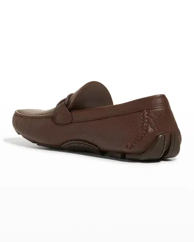 Ferragamo Men's Front 4 Leather Drivers | Thumbnail 6 Ferragamo Men's Front 4 Leather Drivers | Thumbnail 6
