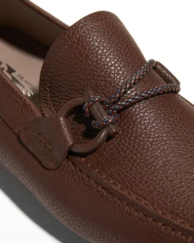 Ferragamo Men's Front 4 Leather Drivers | Thumbnail 7 Ferragamo Men's Front 4 Leather Drivers | Thumbnail 7