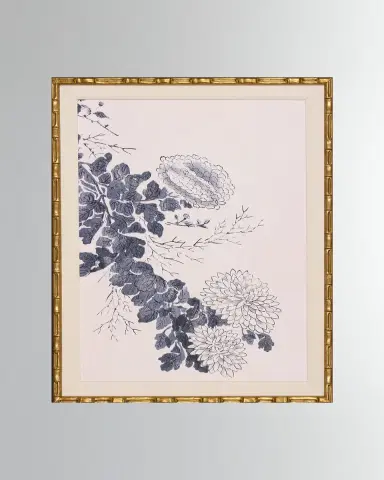 Shadow Catchers "Ink Wash Chrysanthemum" Wall Art | Thumbnail 2 Shadow Catchers "Ink Wash Chrysanthemum" Wall Art | Thumbnail 2