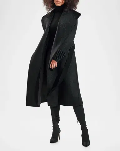 Sentaler Belted Suri Alpaca Long Wrap Coat | Thumbnail 2