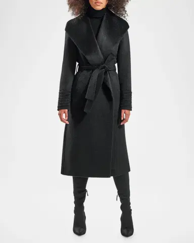 Sentaler Belted Suri Alpaca Long Wrap Coat | Thumbnail 4
