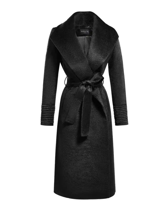 Sentaler Belted Suri Alpaca Long Wrap Coat