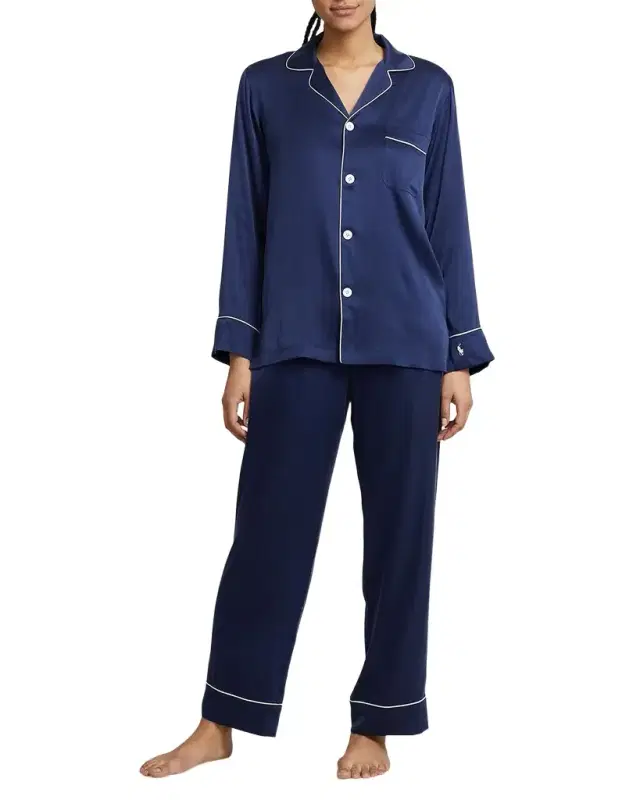 Polo Ralph Lauren The Laurel Stretch Silk Pajama Set