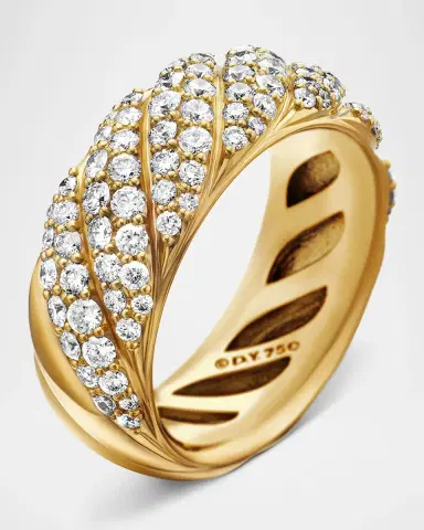 David Yurman 7.5mm Sculpted Cable Ring in 18K Gold | Thumbnail 3