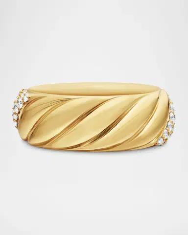 David Yurman 7.5mm Sculpted Cable Ring in 18K Gold | Thumbnail 6