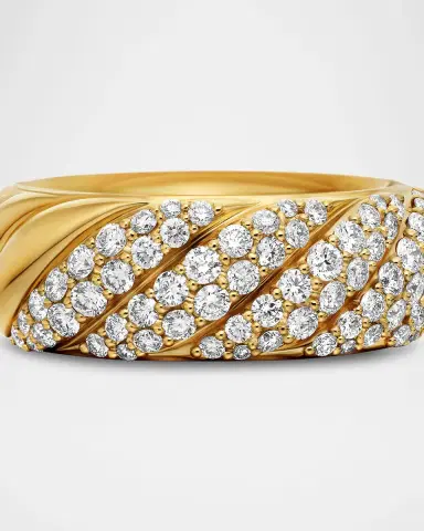 David Yurman 7.5mm Sculpted Cable Ring in 18K Gold | Thumbnail 7