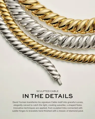 David Yurman 7.5mm Sculpted Cable Ring in 18K Gold | Thumbnail 10