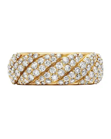 David Yurman 7.5mm Sculpted Cable Ring in 18K Gold | Thumbnail 1