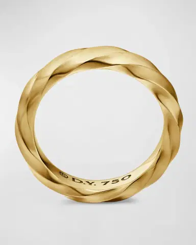 David Yurman Cable Edge Ring in 18K Gold, 4mm | Thumbnail 6