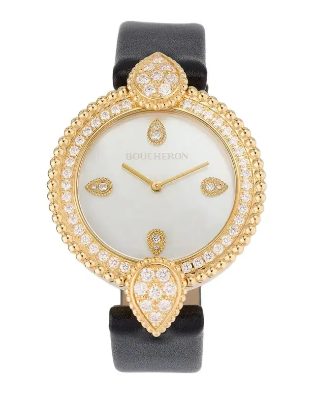 Boucheron Serpent Boheme 18K Yellow Gold Diamond Bezel Watch