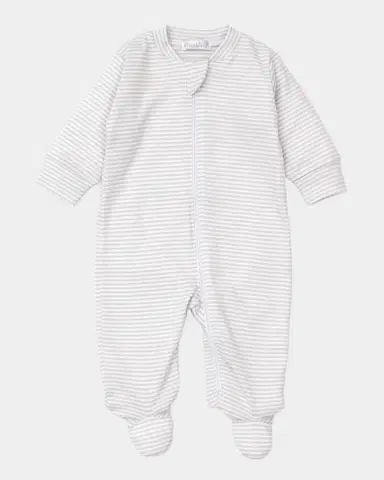 Kissy Kissy Kid 's Simple Stripes Zip Up Footie, Size Newborn-9M | Thumbnail 3
