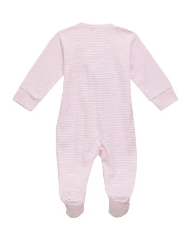 Kid 's Simple Stripes Zip Up Footie, Size Newborn-9M