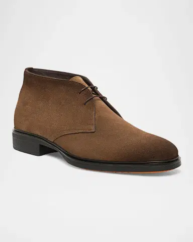 Santoni Men's Easy Suede Derby Shoes | Thumbnail 2 Santoni Men's Easy Suede Derby Shoes | Thumbnail 2