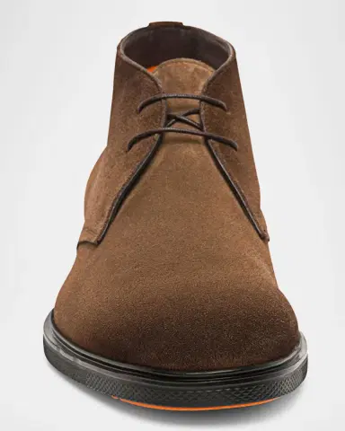 Santoni Men's Easy Suede Derby Shoes | Thumbnail 5 Santoni Men's Easy Suede Derby Shoes | Thumbnail 5