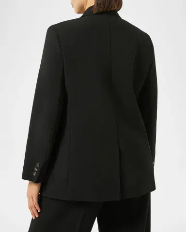 Marina Rinaldi Plus Size Fox Double-Breasted Cady Blazer | Thumbnail 3 Marina Rinaldi Plus Size Fox Double-Breasted Cady Blazer | Thumbnail 3