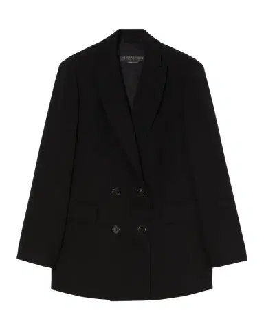 Marina Rinaldi Plus Size Fox Double-Breasted Cady Blazer | Thumbnail 1 Marina Rinaldi Plus Size Fox Double-Breasted Cady Blazer | Thumbnail 1