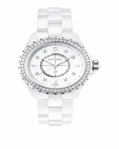 Chanel J12 33MM WHITE SINGLE ROW DIAMOND BEZEL WATCH | Thumbnail 2 Chanel J12 33MM WHITE SINGLE ROW DIAMOND BEZEL WATCH | Thumbnail 2
