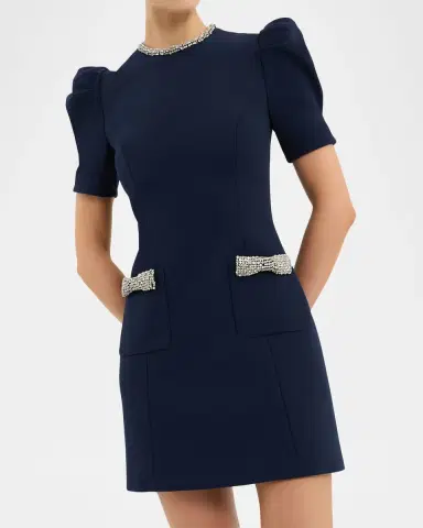 Rebecca Vallance Nemy Diamante-Trim Bonded Crepe Mini Dress | Thumbnail 5 Rebecca Vallance Nemy Diamante-Trim Bonded Crepe Mini Dress | Thumbnail 5