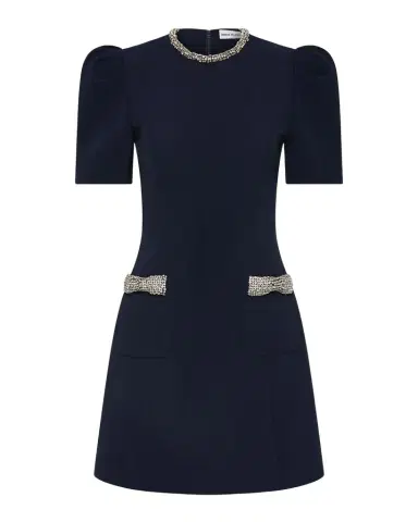 Rebecca Vallance Nemy Diamante-Trim Bonded Crepe Mini Dress | Thumbnail 1 Rebecca Vallance Nemy Diamante-Trim Bonded Crepe Mini Dress | Thumbnail 1