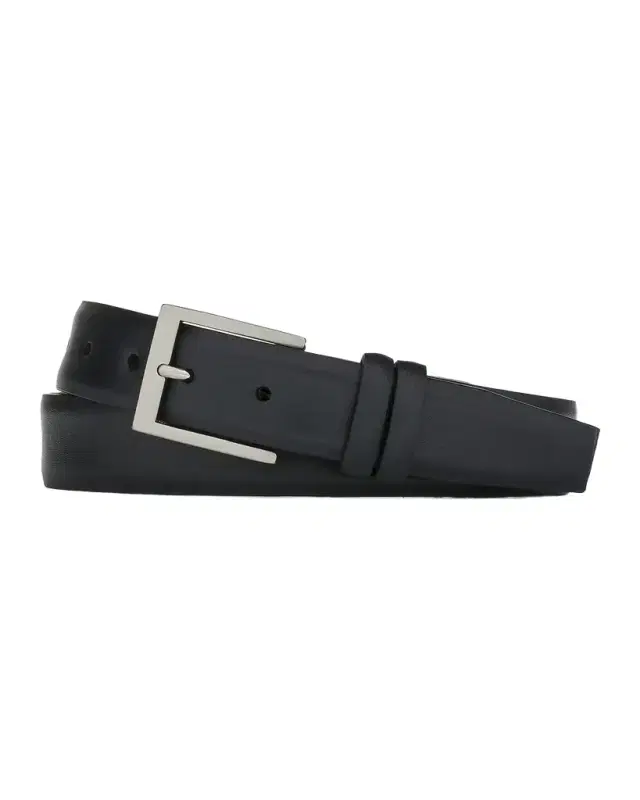 W. Kleinberg Men 's Semi-Matte Calf Leather Belt
