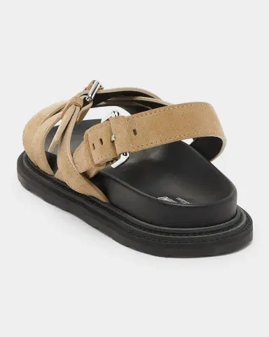MOSCHINO Men's M Suede & Leather Sandals | Thumbnail 2 MOSCHINO Men's M Suede & Leather Sandals | Thumbnail 2