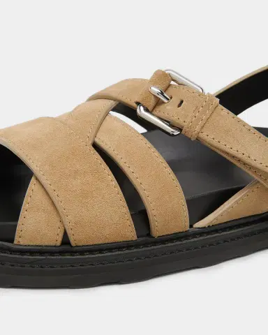 MOSCHINO Men's M Suede & Leather Sandals | Thumbnail 3 MOSCHINO Men's M Suede & Leather Sandals | Thumbnail 3