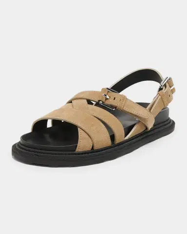 MOSCHINO Men's M Suede & Leather Sandals | Thumbnail 5 MOSCHINO Men's M Suede & Leather Sandals | Thumbnail 5
