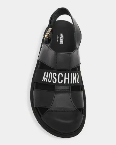 MOSCHINO Men's M Leather Sandals | Thumbnail 4