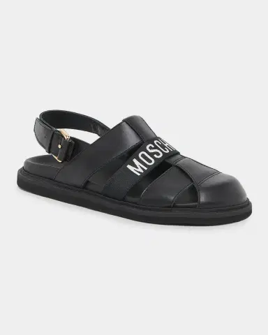 MOSCHINO Men's M Leather Sandals | Thumbnail 5